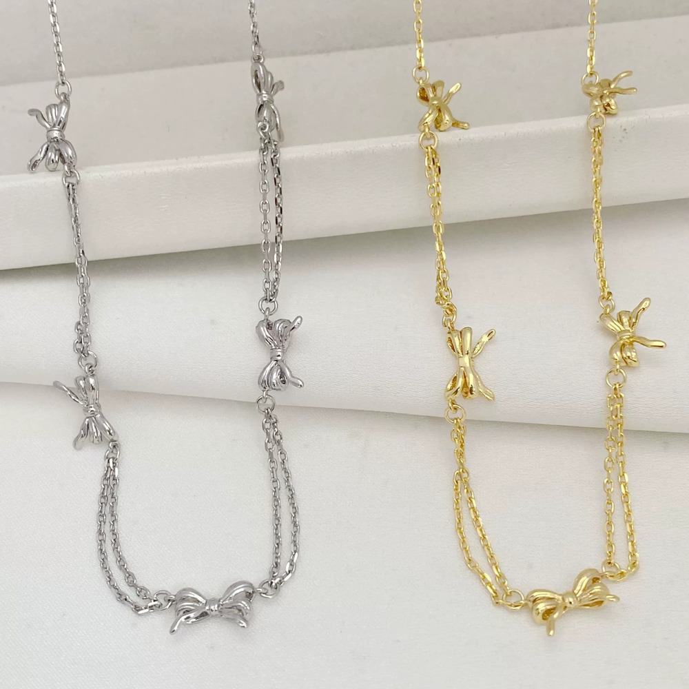 Kendra Scott Bow Inlaid Multi Drop Necklace Metal
